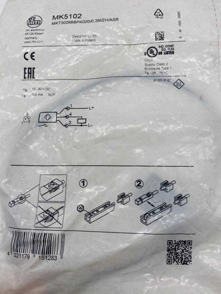 NEW IFM MK5102 T-Slot Cylinder Sensor 