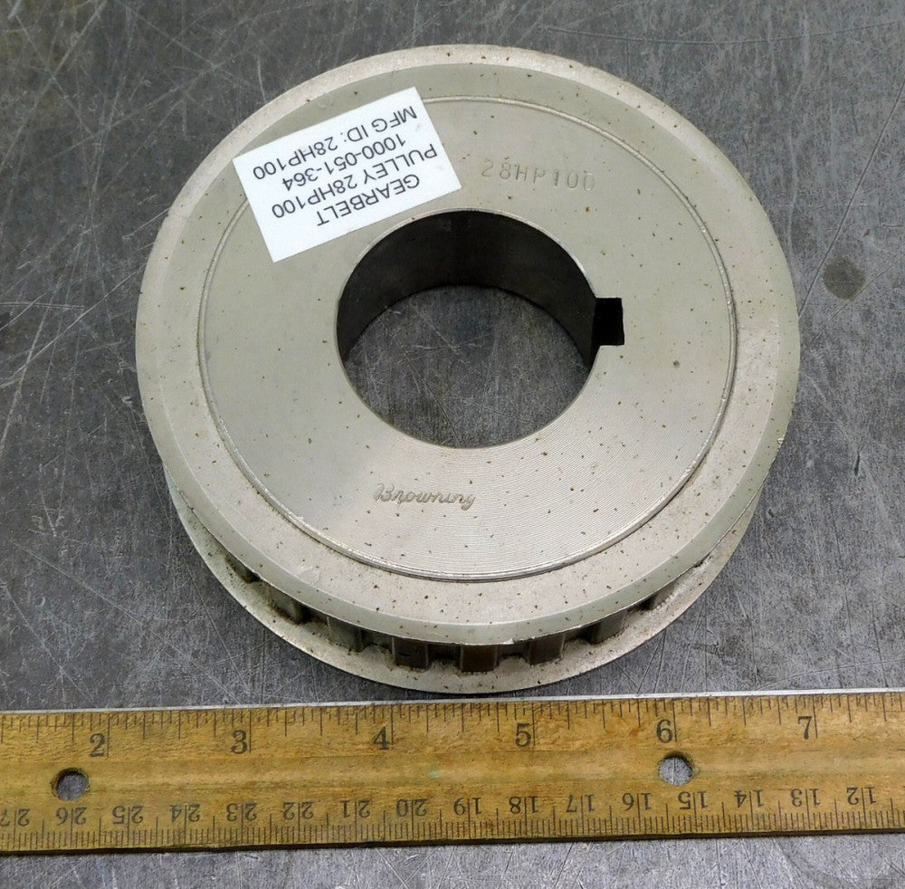 Browning 28HP100 Timing Gear Belt Pulley 28 Teeth 1" Belt Width