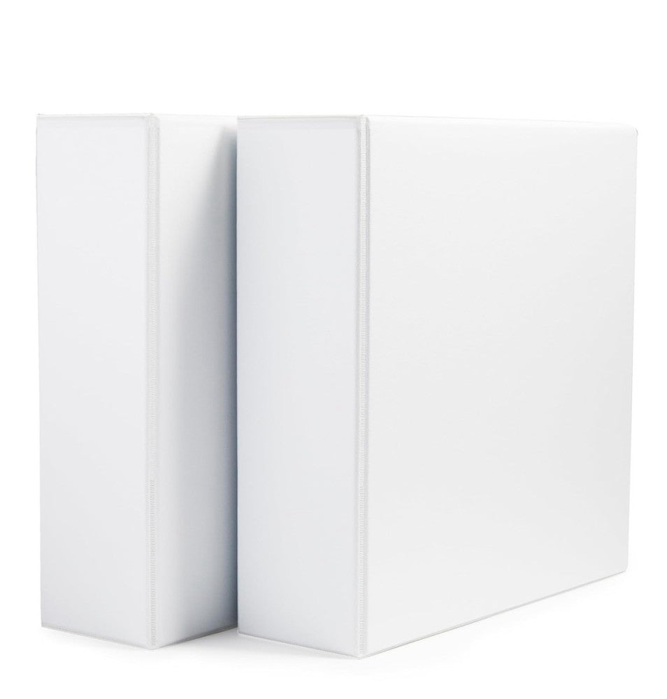 3 Ring Binders, 3 Inch, 2 Pack, D-Ring Organizer for School, Home Office, White