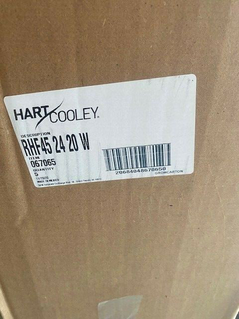 (5 pack) Hart & Cooley RHF452420W 24" x 20" Aluminum Return Air Filter Grill 
