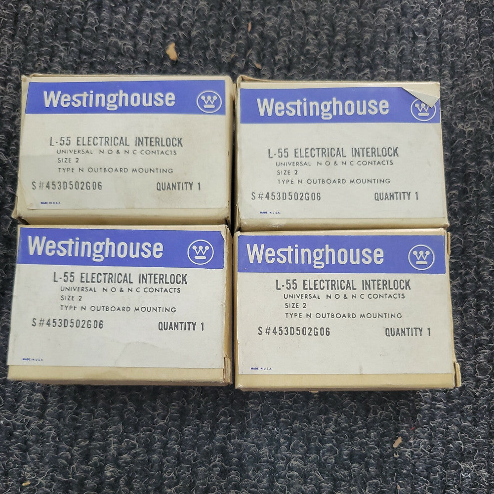 NEW Westinghouse L-55 Electrical Interlock 453D502G06 Size 2 Type N NEW 