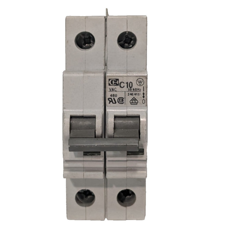 Cutler Hammer SPCL2C10 Supplementary Protector, C10, 10Amp, 480V, 2-Pole