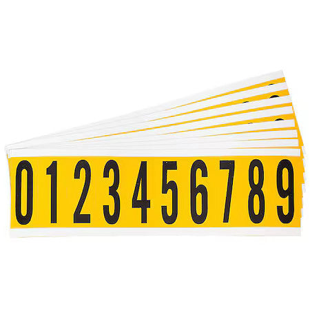 Brady 1534-# Kit Numbers And Letters Kit,0 Thru 9,Pk25