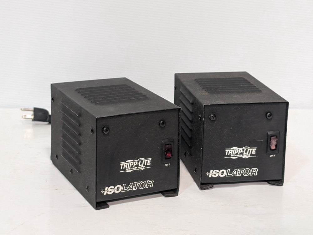 Tripp Lite IS250 isolation transformer, 120V 2.1A, 250W, 2-outlet, as shown