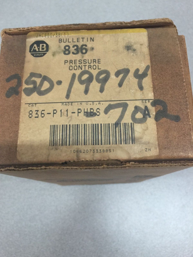 NEW IN BOX ALLEN BRADLEY PRESSURE CONTROL 836-P11-PHBS SER.A