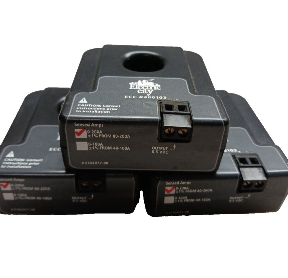 3) ELECTRIC CITY (ECC) 200 AMP CURRENT TRANSFORMER  460103 / Z102077-0  LOT OF 3