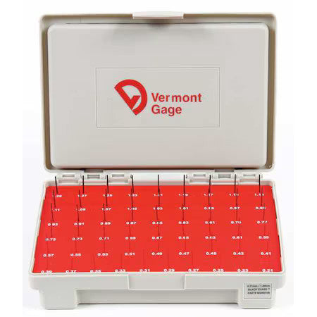 Vermont Gage 902400100 Pin Gage Set, Minus, 0.21-1.29Mm, Black