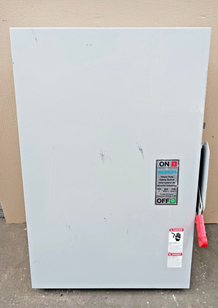 NEW SIEMENS 400 AMP NON-FUSIBLE SAFETY SWITCH DISCONNECT 600 VAC 3R/3S HNF365JA