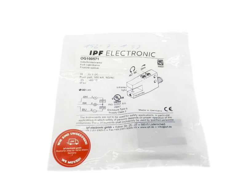 IPF ELECTRONIC OG100571 10-30VDC NSMP