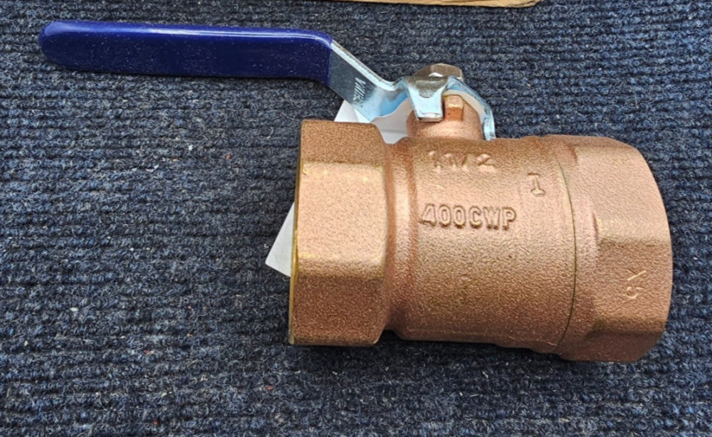 (QTY 2) Nibco T-580A: 3/4" Brass Ball Valve Female Thread Conventional Port