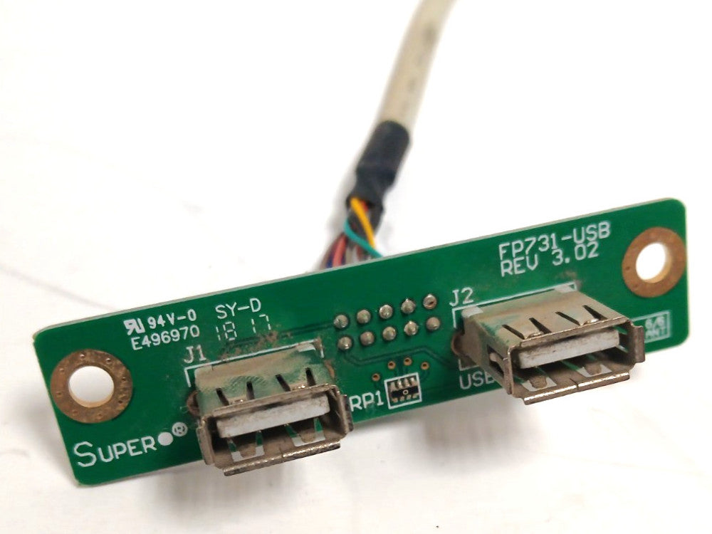 TYAN SERVER FRONT PANEL USB BOARD 2X PORTS 19-1/2" CABLE FP731-USB REV 3.02