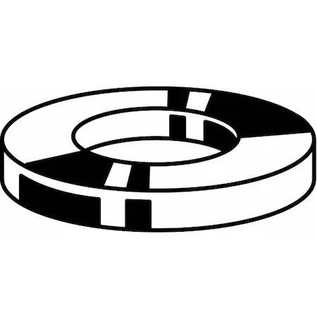 Zoro Select M38093.080.0001 Flat Washer, For Screw Size M8 ,Steel Zinc Plated