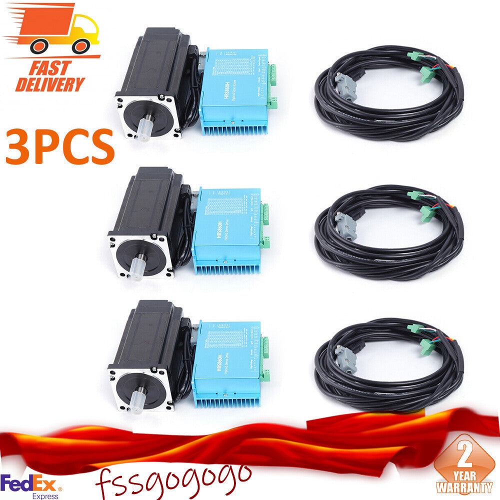 3Axis 12Nm STEPPERONLINE Closed Loop Stepper Motor Nema 34 HBS86H Servo Driver 