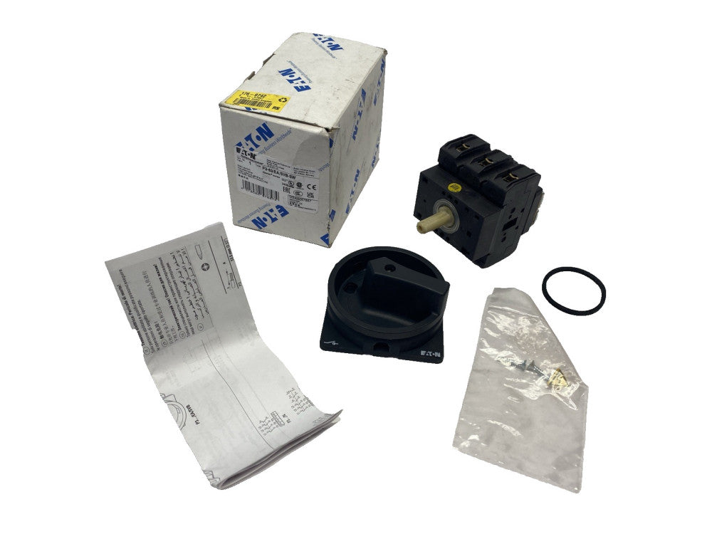 Eaton P3-63/EA/SVB-SW Rotary Disconnect Circuit Interruptor, Flush, Black, 63A