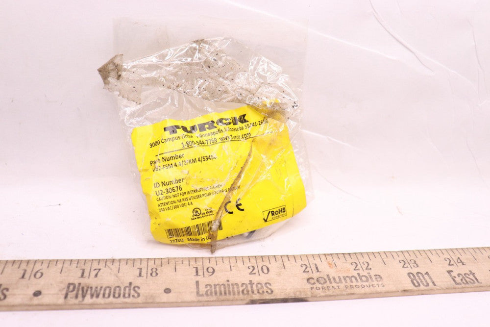 Turck Connectors Straight Female 3 M12 X 1 250 VAC/300 VDC 4A VB2-FSM 4.4