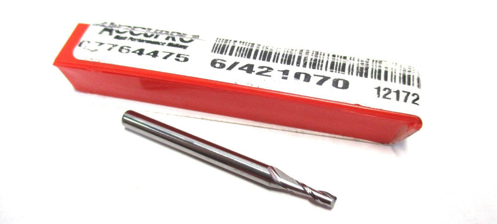 NEW (07764475) 5/64 x 1/8 x 1/4 x 1-1/2 2-Flute CC SE RH Carbide Square End Mill