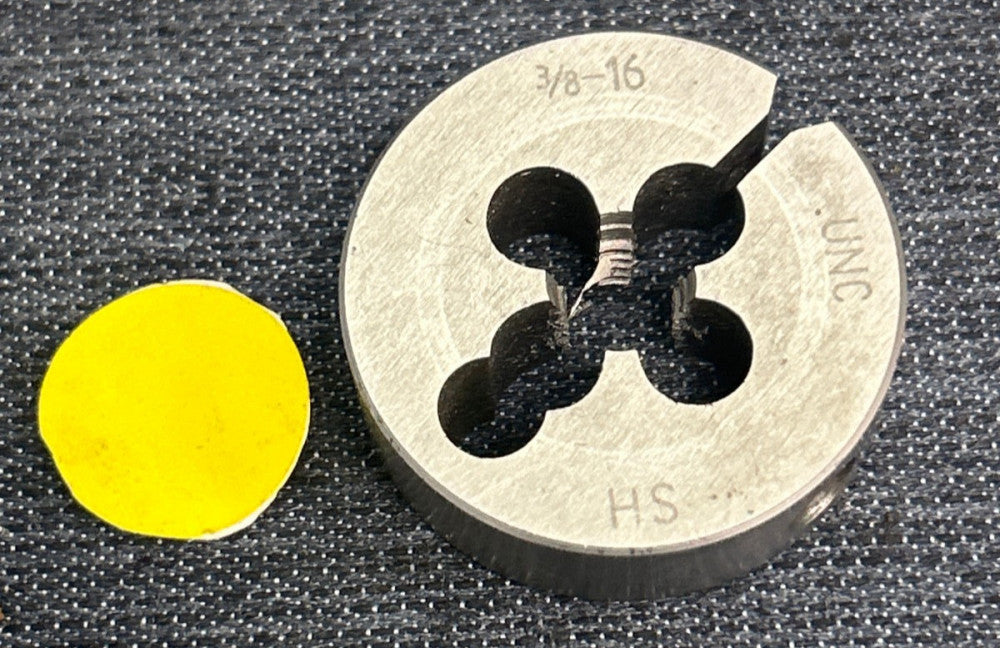 UNBRANDED HS ADJUSTABLE ROUND SPLIT DIE 3/8" - 16 UNC