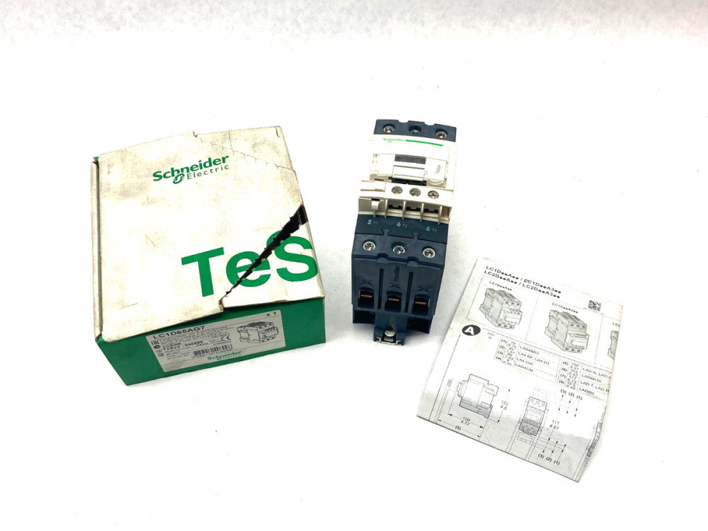 Schneider Electric LC1D65AG7 TeSys Deca Contactor 3-Pole 3NO 940899