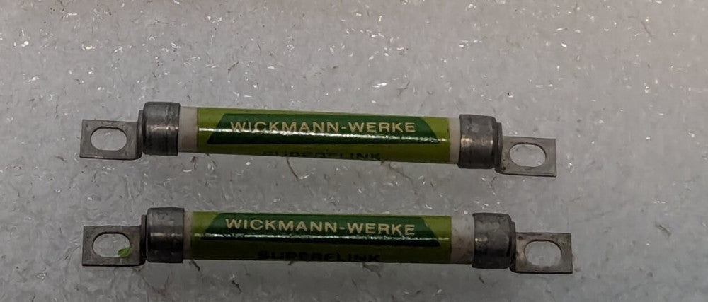 Lot of 2 Wickmann-Werke Typ 16 CT Superflink, 16A, High-Speed British Std Fuses