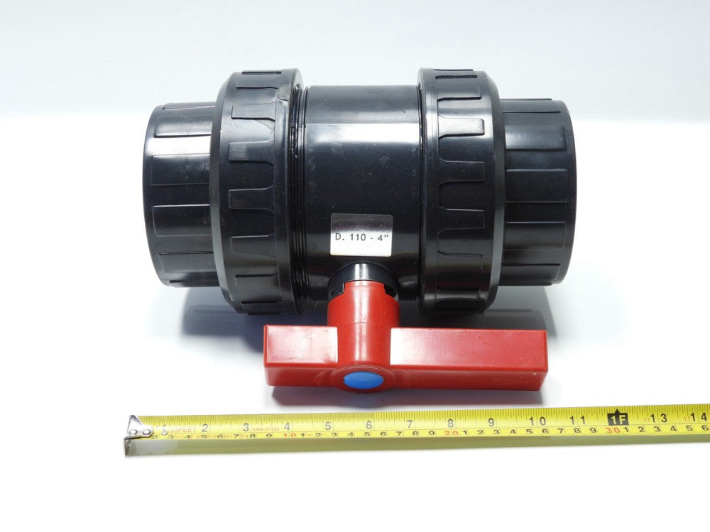 4" PVC Ball Valve, Soc Ends, EPDM, True Union Style, 017-MA2010R 101000202 