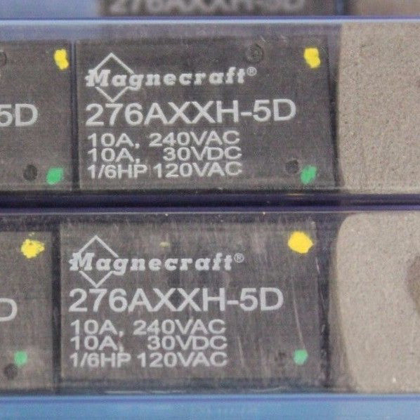 1 Magnecraft 276AXXH-5D General Purpose Relay Low Profile PCB Mnt SPST-NO, 10 A