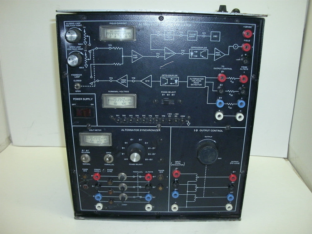 LAB-VOLT AA 636 AC ALTERNATOR CONTROL TRAINER 115VAC  220VAC-13VA