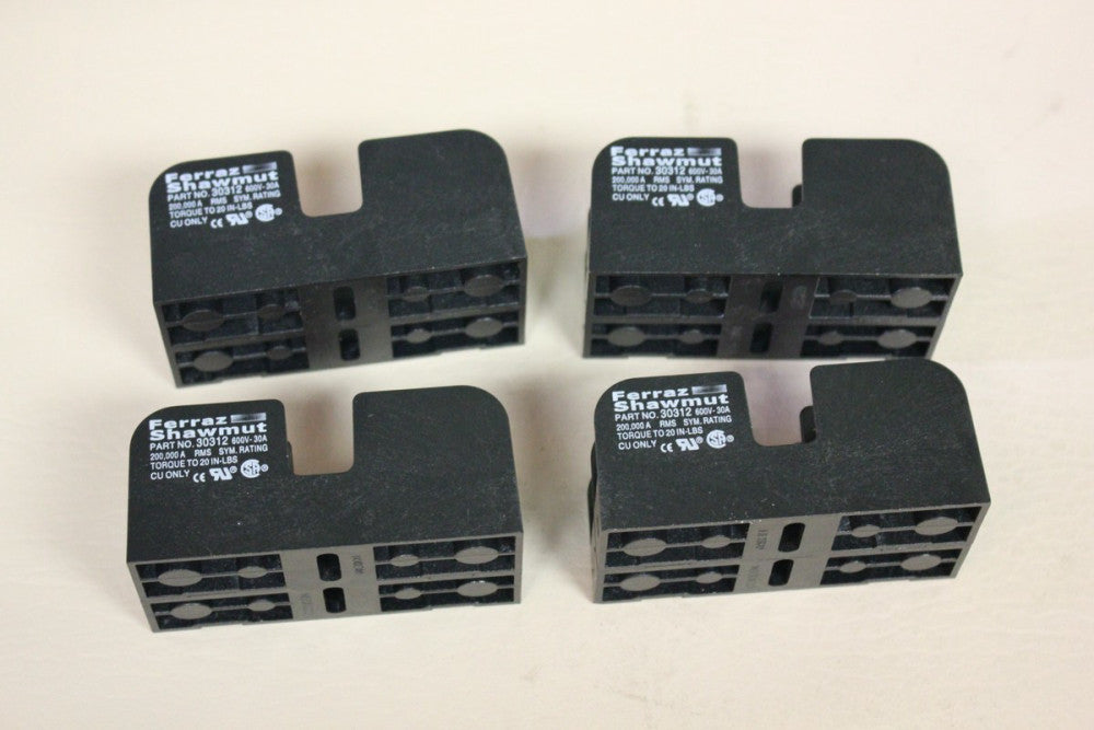 NEW LOT OF 4 FERRAZ SHAWMUT FUSE HOLDER 30312