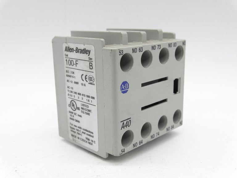 ALLEN BRADLEY 100-FA40 SERIES B CONTACT BLOCK - Used