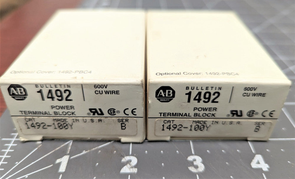 (2) ALLEN BRADLEY 1492-100Y, SERIES B, POWER TERMINAL BLOCKS, 600 V,175 A [Z3S6]