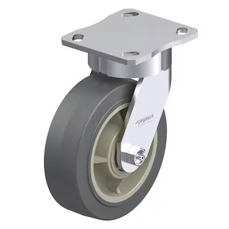 Zoro Select P25s-Prp050r-14 Kingpinless Swivel Plate Caster,375Lb,Single Ball