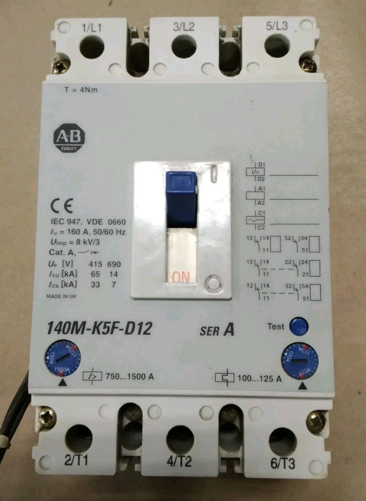 ALLEN-BRADLEY 140M-K5F-D12 SER. A Circuit Breaker F127