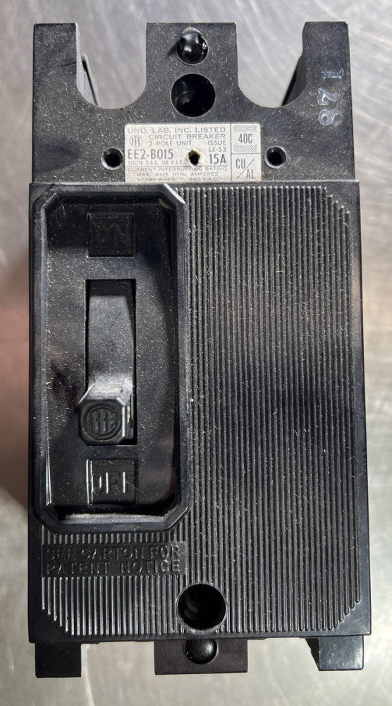 ITE/SIEMENS EE2-B015 EE2B015 2 POLE 15 AMP 240 VOLT NEW CIRCUIT BREAKER Nos