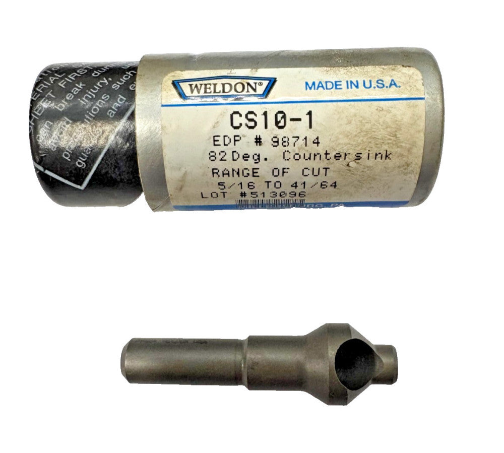 WELDON CS10-1 82° HS DEBURRING TOOL, DIA. 5/16", OAL 2-1/8"