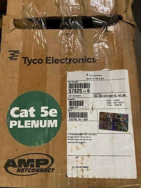 1,000 FT 57825-6 COMMSCOPE 520 SERIES CAT 5E UTP PLENUM CABLE 4-PAIR BLUE JACKET