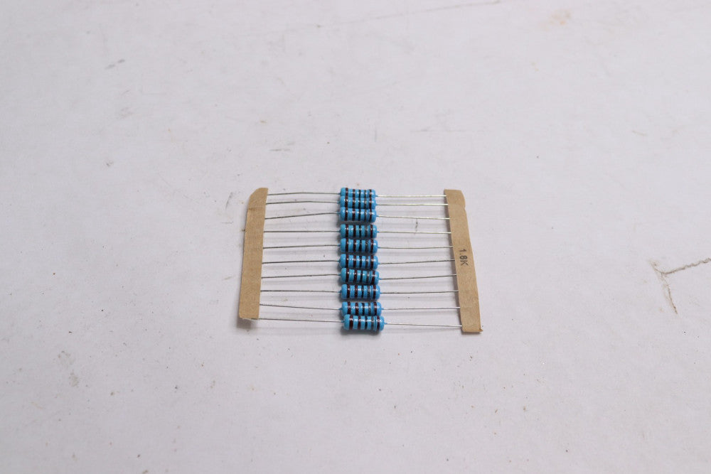 (10-Pk) Metal Film Resistor 1% 1.8k Ohm 1/4 W