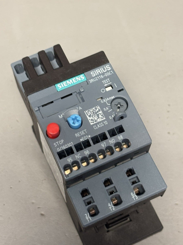 Unused Siemens 3RU2116-0GC1 Thermal Overload Relay SIRIUS