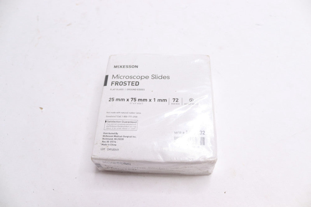 (72-Pk) McKesson Frosted Microscope Slide 25mm x 75mm x 1mm 16-7132