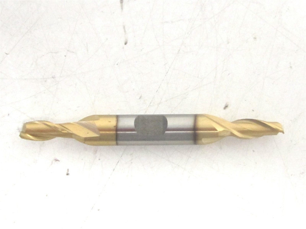 MHC HSS TiN 1/4" x 1/2" x 3-1/8" x 3/8" Center Cutting 2F Double End Mill 