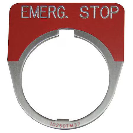 Eaton 10250Tm13 Cutler-Hammer Legend Plate,Emergency Stop,Red