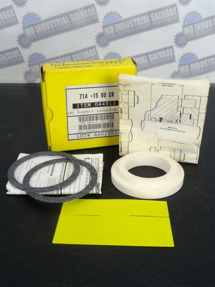 CHESTERTON - Stationary Seal Ring - PN: 044813, Size 15 - 1.875", Ceramic (NEW)