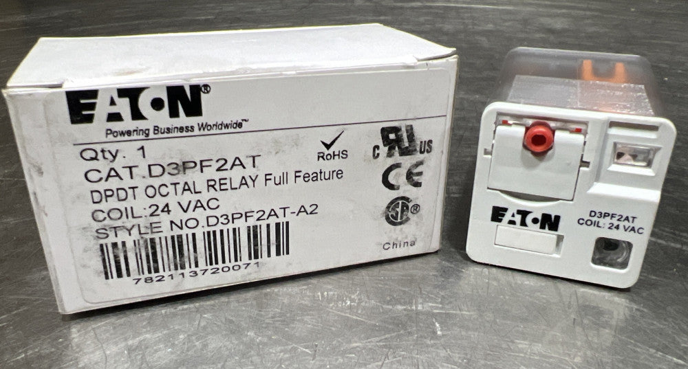 EATON CUTLER HAMMER D3PF2AT 24 Vac Coil 12 Amp 8 Pin Nos Surplus