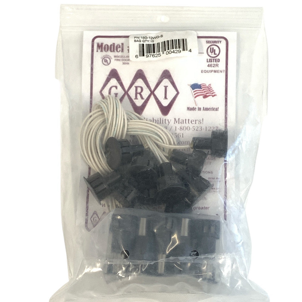GRI 180-12WG-B 3/4" Steel Door Recessed Switch Set (10-Pack)