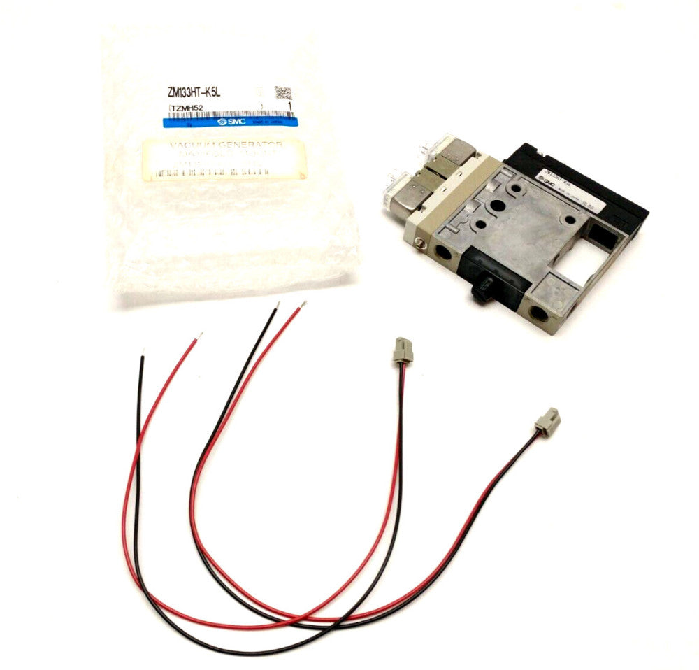 SMC ZM133HT-K5L High Pressure Vacuum Generator w/ Valve & Switch 24VDC