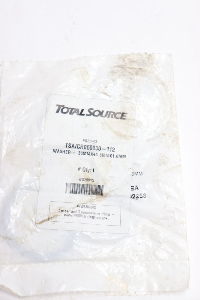 Total Source Flat Washer 36 MM x 44.5 MM x 1.6 MM CR060030-112