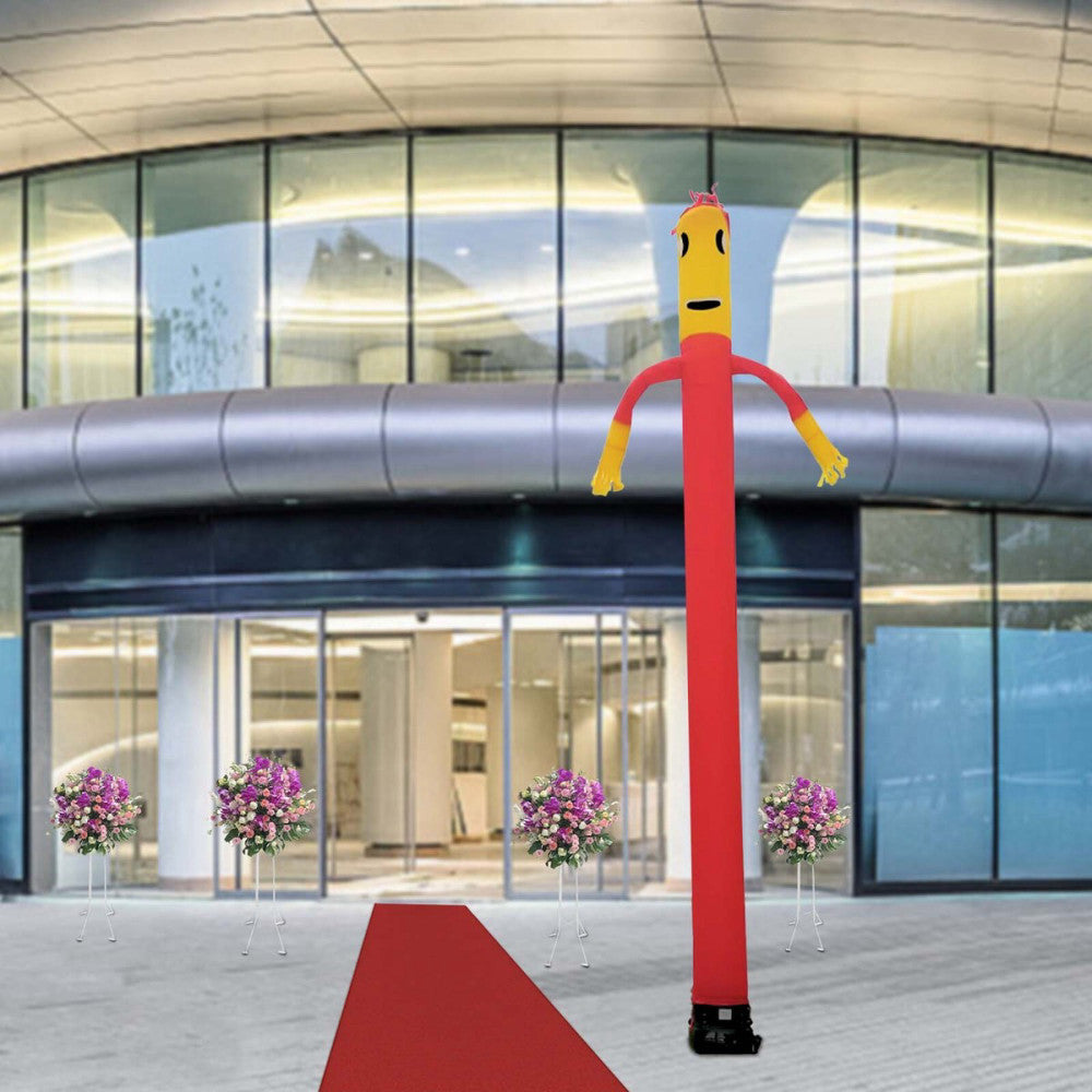 20ft Red Inflatable Advertising Tube Man Air Puppet Wavy Wind Dancer Waving Arm