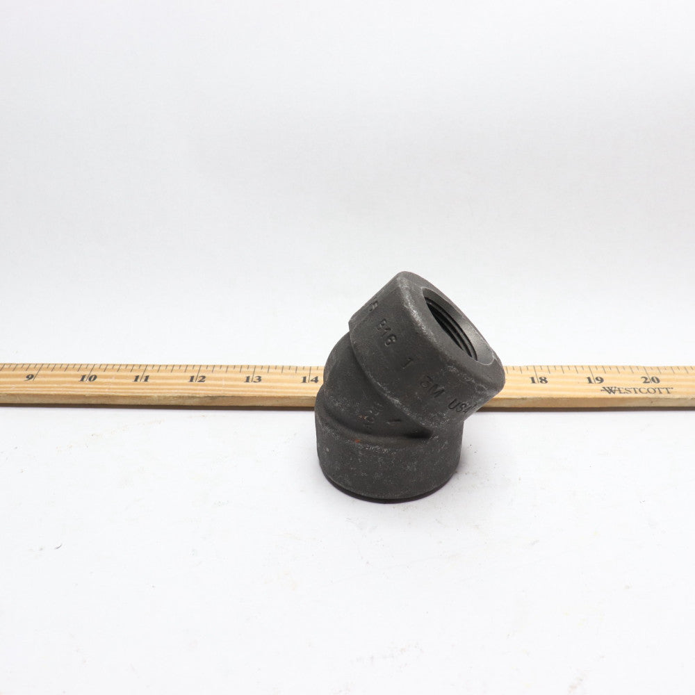45 Degree Elbow Threaded Fitting 3M Carbon Steel 1"