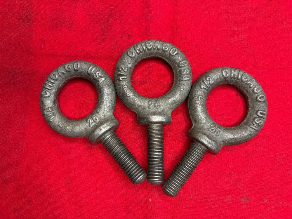 CHICAGO SHOULDER EYEBOLT M12-1.75 (LOT OF 3)