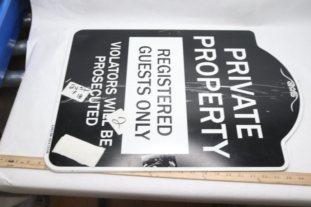 SignMission Private Property Sign Aluminum Black & Silver 18" x 24" 