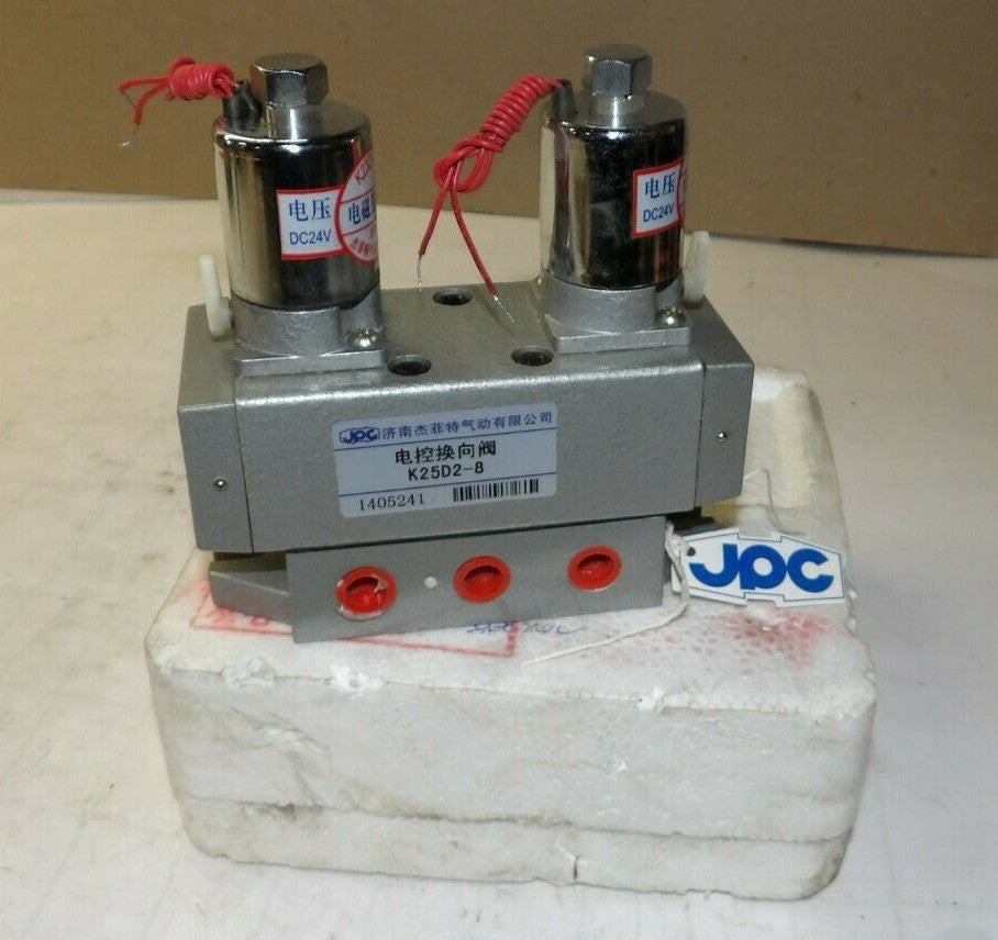 NEW JPC 5-PORT 2-POSITION 24 VDC SOLENOID VALVE 24 VDC COIL 1/4" NPT K25D2-8