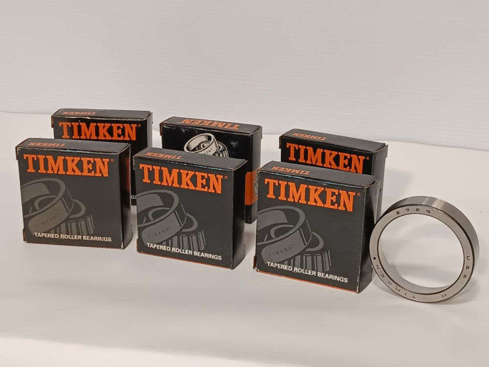 Lot of 6 Timken 2729 Tapered Roller Bearing Cup, 3" OD, .75" Width, Chrome Steel